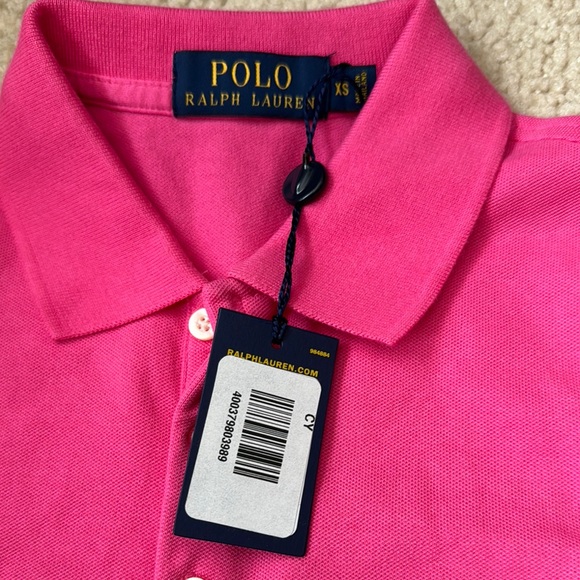 Ralph Lauren Pink Long Sleeve Polo Shirt - Picture 3 of 5